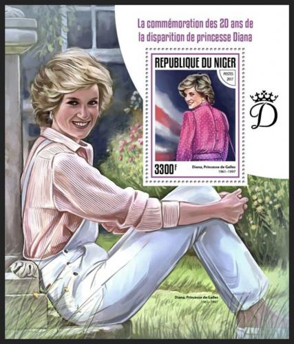 Poštová známka Niger 2017 Princezna Diana Mi# Block 737 Kat 13€