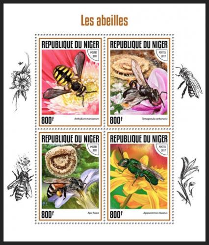 Poštové známky Niger 2017 Vèely Mi# 5202-05 Kat 13€