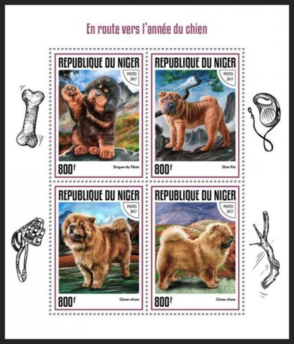 Poštové známky Niger 2017 Psy Mi# 5222-25 Kat 13€