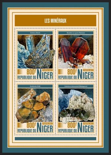 Poštové známky Niger 2017 Minerály Mi# 5236-39 Kat 13€