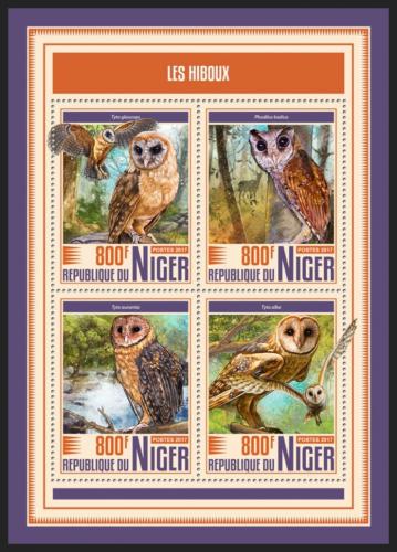 Poštové známky Niger 2017 Sovy Mi# 5251-54 Kat 13€