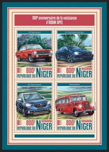Poštové známky Niger 2017 Automobily Opel Mi# 5296-99 Kat 13€
