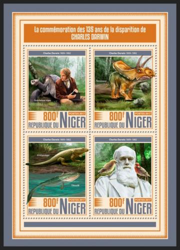 Poštové známky Niger 2017 Charles Darwin Mi# 5311-14 Kat 13€