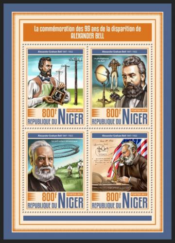 Poštové známky Niger 2017 Alexander Graham Bell Mi# 5316-19 Kat 13€