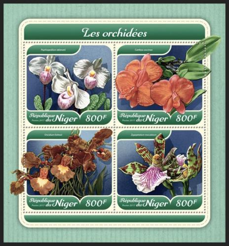 Poštové známky Niger 2017 Orchideje Mi# 5363-66 Kat 13€