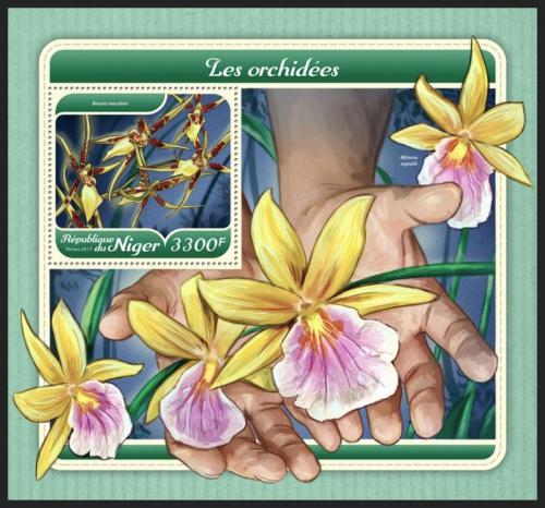 Poštová známka Niger 2017 Orchideje Mi# Block 774 Kat 13€
