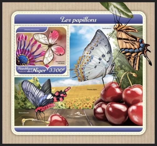 Poštová známka Niger 2017 Motýle Mi# Block 775 Kat 13€