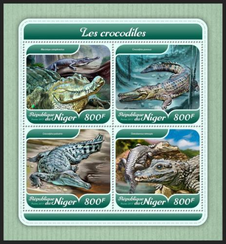 Poštové známky Niger 2017 Krokodíly Mi# 5383-86 Kat 13€