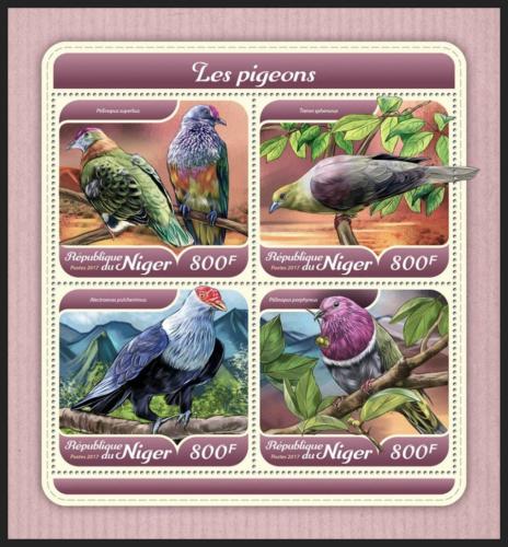 Poštové známky Niger 2017 Holubi Mi# 5393-96 Kat 13€