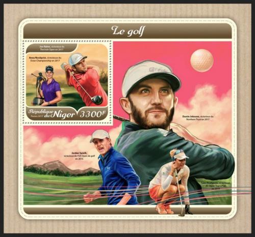 Poštová známka Niger 2017 Golf Mi# Block 787 Kat 13€
