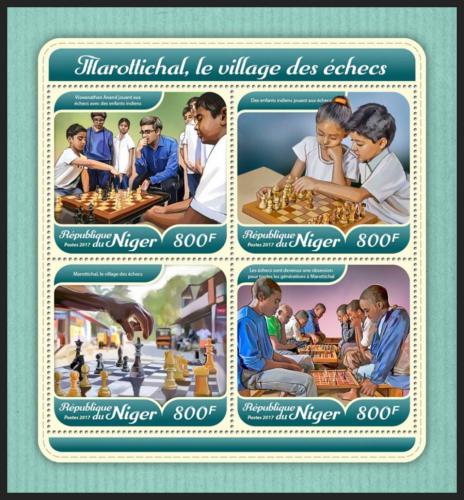 Poštové známky Niger 2017 Šach Mi# 5443-46 Kat 13€