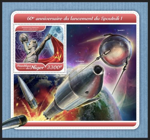 Poštová známka Niger 2017 Sputnik 1 Mi# Block 791 Kat 13€