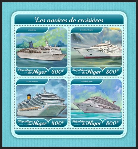 Poštové známky Niger 2017 Výletní lode Mi# 5458-61 Kat 13€