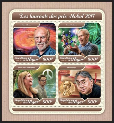 Poštové známky Niger 2017 Laureáti Nobelovy ceny Mi# 5478-81 Kat 13€