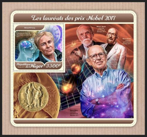Poštová známka Niger 2017 Laureáti Nobelovy ceny Mi# Block 797 Kat 13€