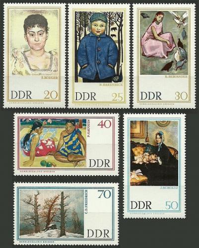 Potov znmky DDR 1967 Umenie Mi# 1262-67 - zvi obrzok