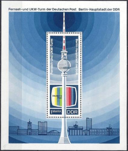 Poštová známka DDR 1969 Televizní vìž Mi# Block 30