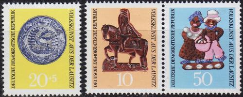 Poštové známky DDR 1969 Lužické lidové umenie Mi# 1521-23 Kat 7.50€
