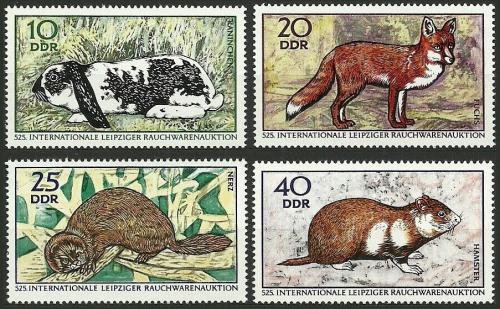 Poštové známky DDR 1969 Mezinárodní aukce kožešin v Lipsku Mi# 1541-44