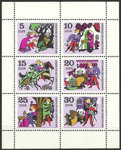 Poštové známky DDR 1969 Pohádka Bratr a sestra Mi# 1545-50 Kat 6€