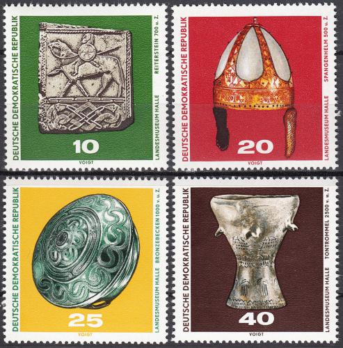 Poštové známky DDR 1970 Archeologické nálezy Mi# 1553-56