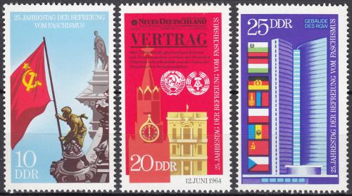 Poštové známky DDR 1970 Oslobodenie, 25. výroèie Mi# 1569-71