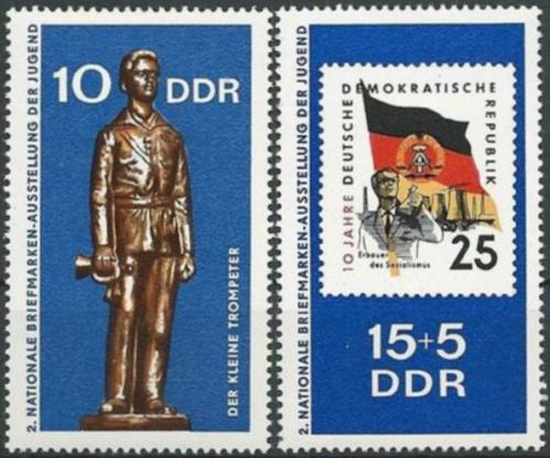 Poštové známky DDR 1970 Národní výstava mládeže Mi# 1613-14