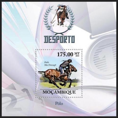Poštová známka Mozambik 2010 Koòské pólo Mi# Block 336 Kat 10€