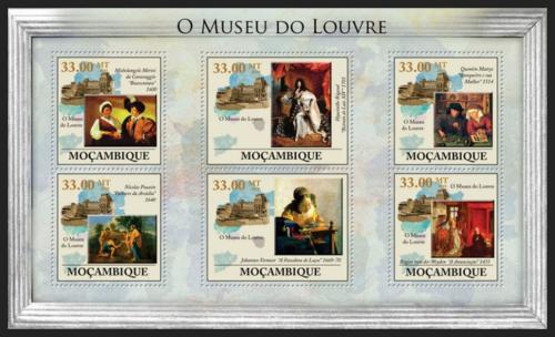 Potov znmky Mozambik 2010 Muse du Louvre v Pai Mi# 3980-85 Kat 10