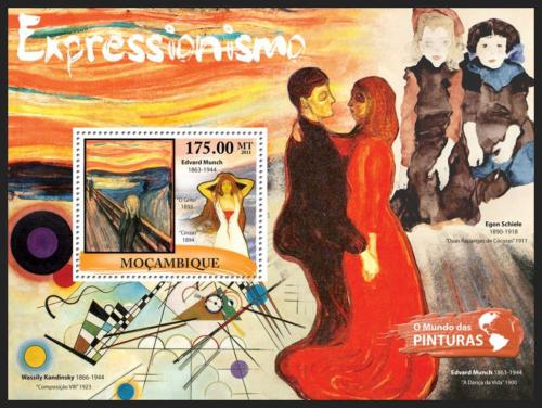 Poštová známka Mozambik 2011 Umenie, expresionismus Mi# Block 543 Kat 10€
