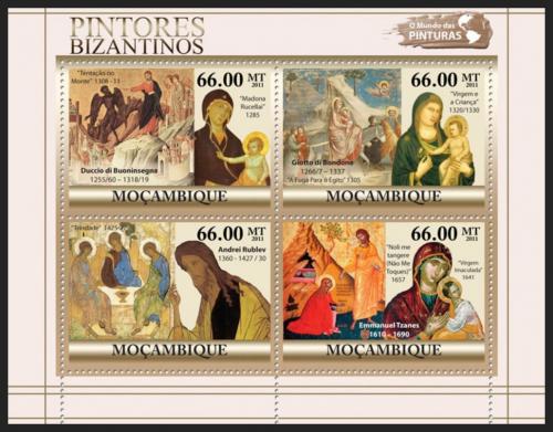 Poštové známky Mozambik 2011 Byzantské umenie Mi# 5205-08 Kat 15€