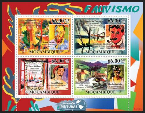 Poštové známky Mozambik 2011 Umenie, fauvismus Mi# 5220-23 Kat 15€
