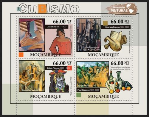 Poštové známky Mozambik 2011 Umenie, kubismus Mi# 5230-33 Kat 15€