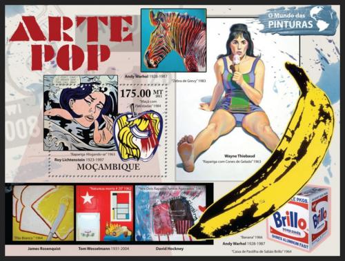 Poštová známka Mozambik 2011 Pop art umenie Mi# Block 552 Kat 10€