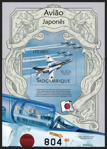 Poštovní známka Mosambik 2013 Japonská letadla Mi# Block 718 Kat 10€
