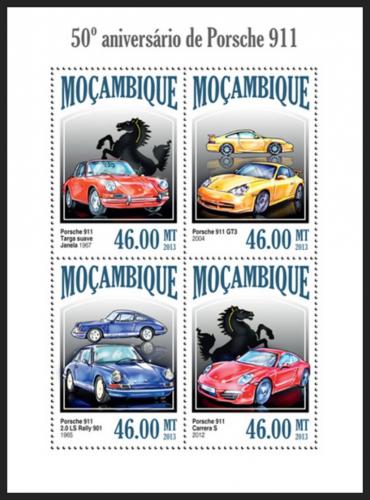 Poštové známky Mozambik 2013 Porsche 911 Mi# 7037-40 Kat 11€