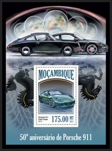 Poštová známka Mozambik 2013 Porsche 911 Mi# Block 847 Kat 10€ 