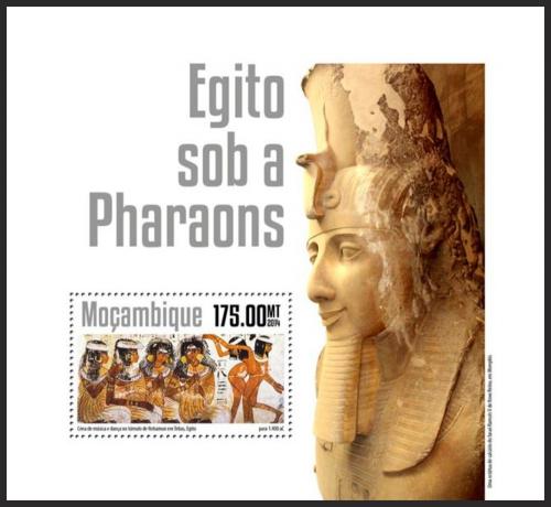 Poštová známka Mozambik 2014 Staroegyptské umenie Mi# Block 919 Kat 10€
