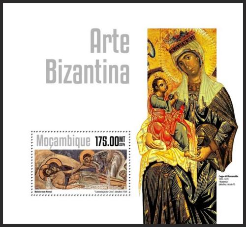 Poštová známka Mozambik 2014 Byzantské umenie Mi# Block 922 Kat 10€