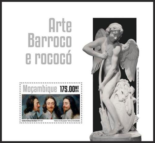 Poštová známka Mozambik 2014 Umenie, baroko a rokoko Mi# Block 924 Kat 10€