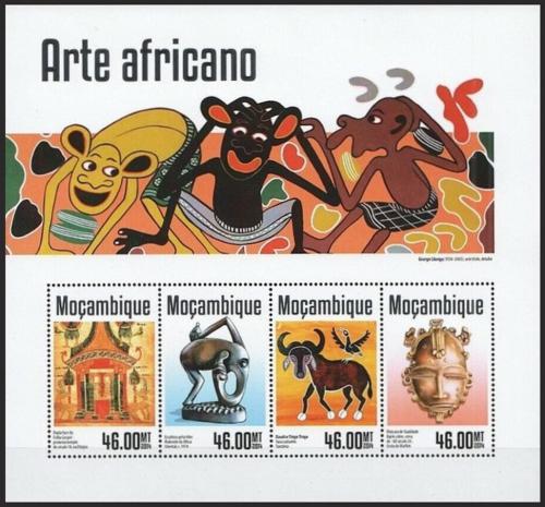 Poštové známky Mozambik 2014 Africké umenie Mi# 7460-63 Kat 10€