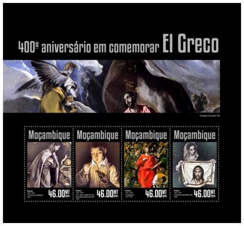 Poštové známky Mozambik 2014 Umenie, El Greco Mi# 7465-68 Kat 10€