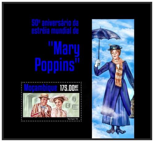 Poštová známka Mozambik 2014 Muzikál Mary Poppins Mi# Block 940 Kat 10€