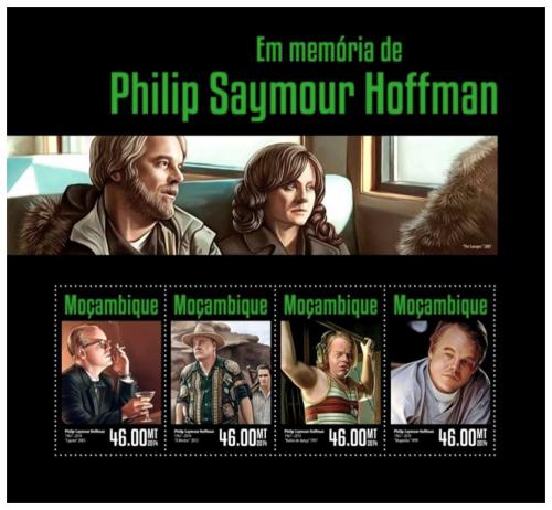Poštové známky Mozambik 2014 Philip Seymour Hoffman, herec Mi# 7525-28 Kat 10€