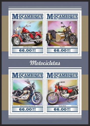 Potov znmky Mozambik 2015 Motocykle Mi# 8059-62 Kat 15