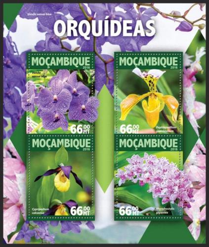 Poštové známky Mozambik 2016 Orchideje Mi# 8309-12 Kat 15€