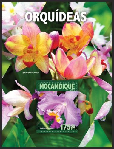 Poštová známka Mozambik 2016 Orchideje Mi# Block 1102 Kat 10€