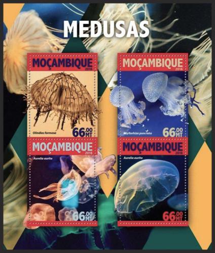 Poštové známky Mozambik 2016 Medùzy Mi# 8369-72 Kat 15€