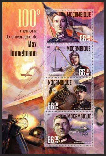 Poštové známky Mozambik 2016 Max Immelmann, váleèný pilot Mi# 8514-17 Kat 15€