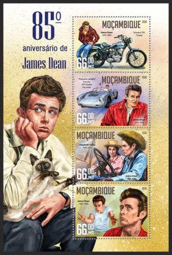 Poštové známky Mozambik 2016 James Dean, herec Mi# 8539-42 Kat 15€
